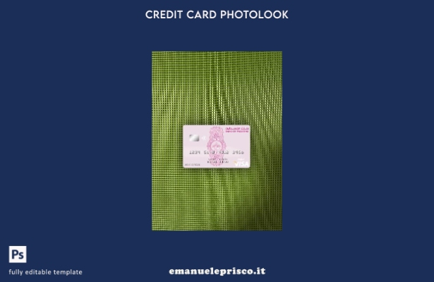 modello frontale photolook con carta di debito visto Palestine Bank of Palestine